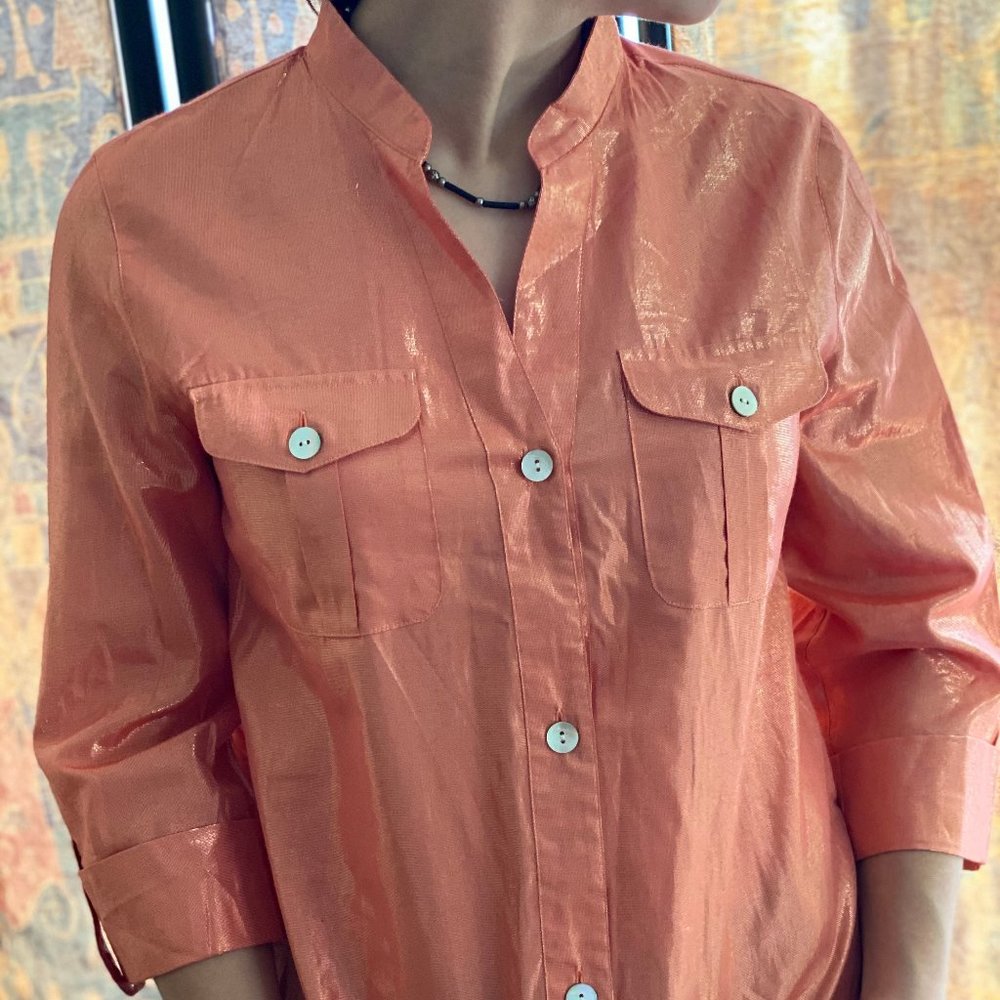 Creamsicle and Golden Dress Top